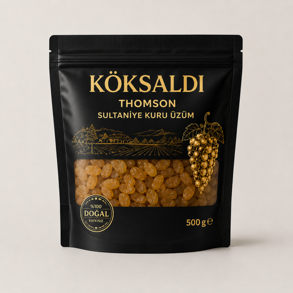 KÖKSALDI NATUREL SULTANİYE KURU ÜZÜM 500gr