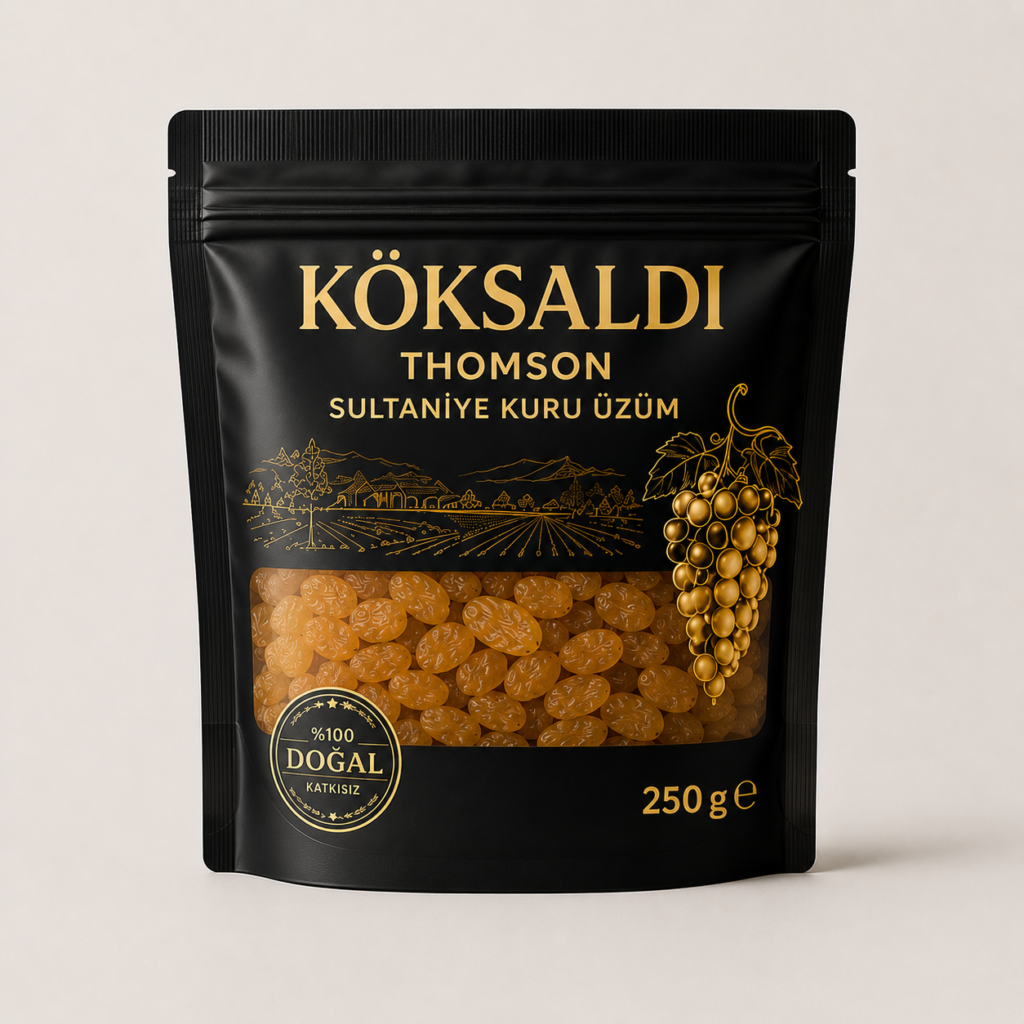 KÖKSALDI NATUREL SULTANİYE KURU ÜZÜM 250gr