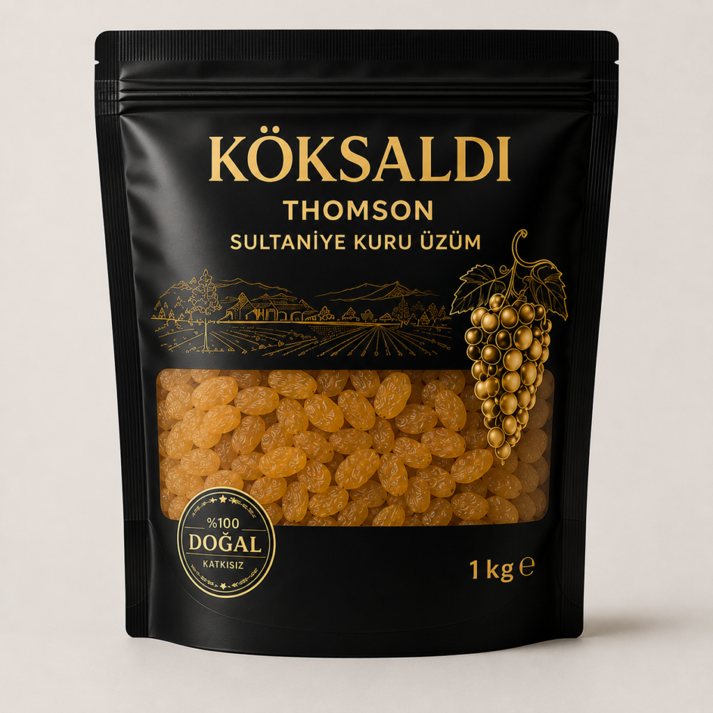 KÖKSALDI NATUREL SULTANİYE KURU ÜZÜM 1KG