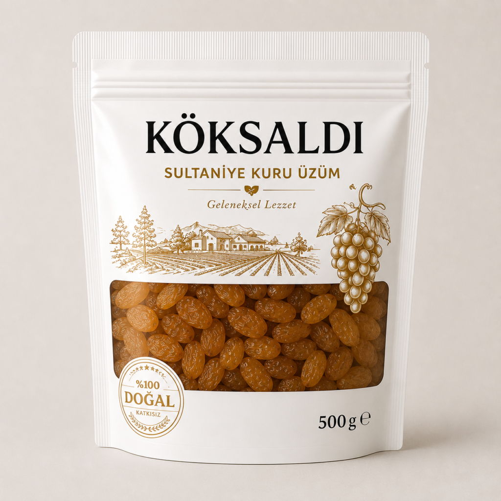KÖKSALDI KLASİK SULTANİYE KURU ÜZÜM 500gr