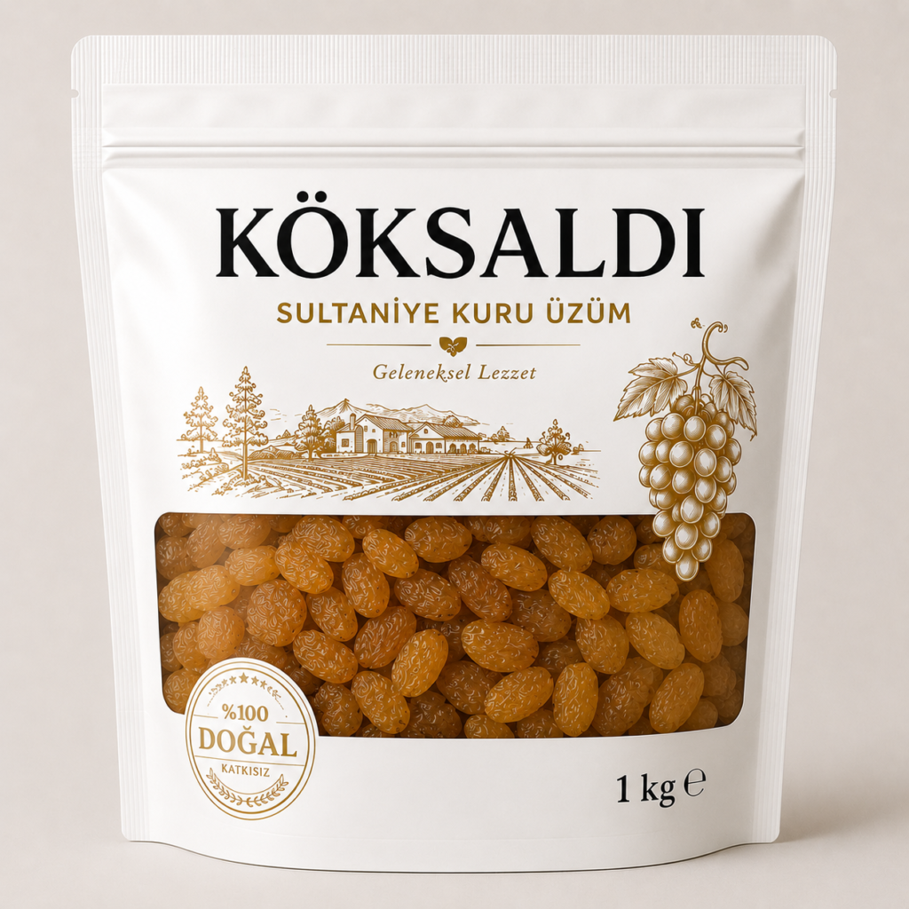 KÖKSALDI KLASİK SULTANİYE KURU ÜZÜM 1KG